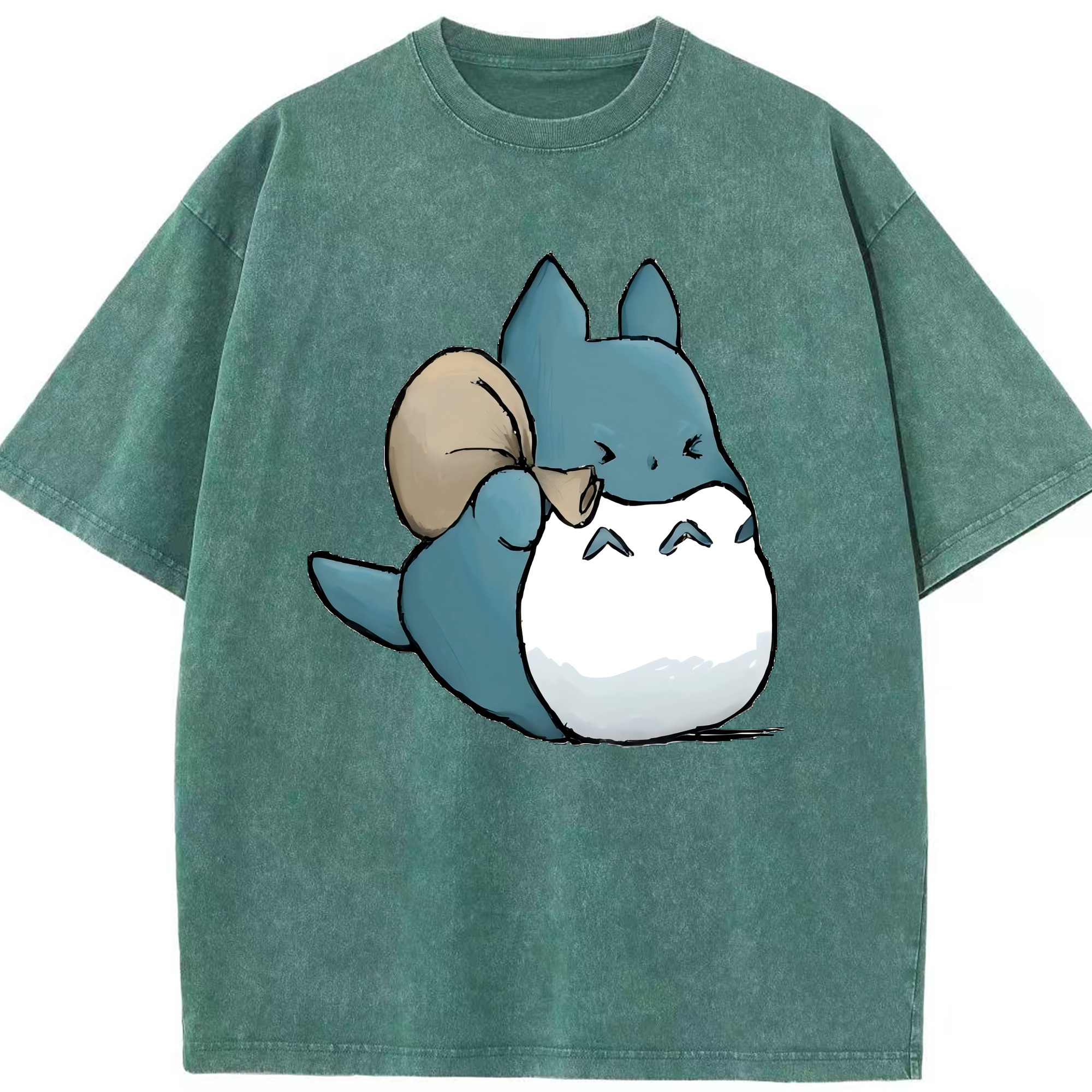 （画像用） となりのトトロ 草壁メイ 草壁サツキ My Neighbor Totoro Satsuki Kusakabe Mei Kusakabe 綿100% ヴィンテージ風 半袖Tシャツ（フロントプリント）